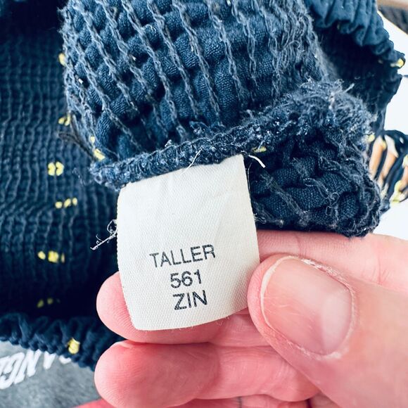 Zara Navy & Yellow Polka Dot Smocked Tube Top XS - Picture 11 of 13